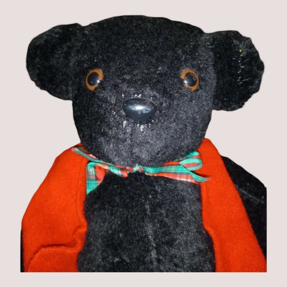 Hand made 18” Teddy Bear Fully Jointed Black Mohair Vintage Custom OOAK - Picture 6 of 11